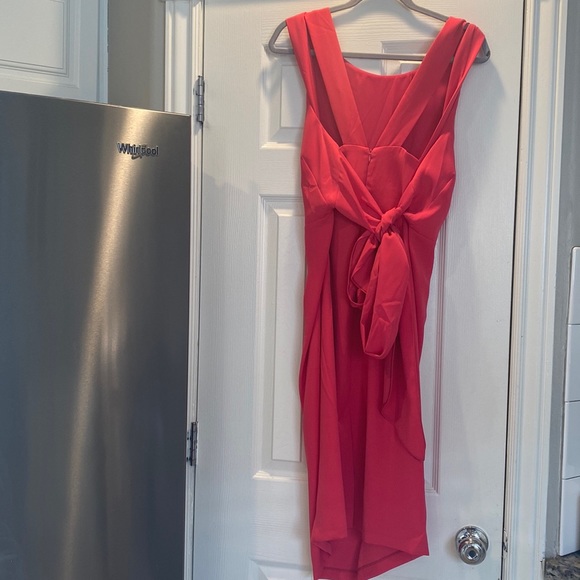 SALE ASOS Pink Double Strap Cocktail Dress - Picture 3 of 16